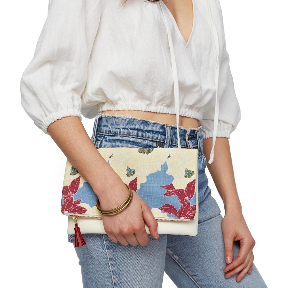 NIB Rachel Pally reversible clutch with duster